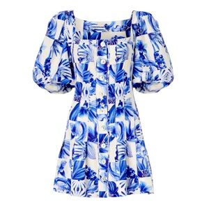 NWT FARM Rio Garden Tiles Dress Size M